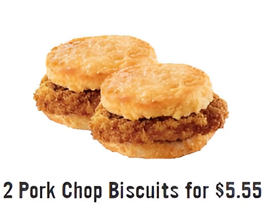 2 Pork Chop Biscuit